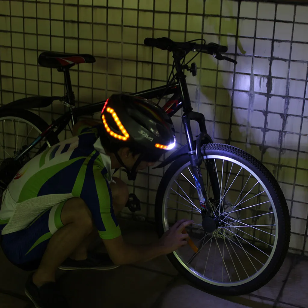 smart bicycle helmet USB rechargeable smart bicycle helmet with wireless steering signal handlebar remote control