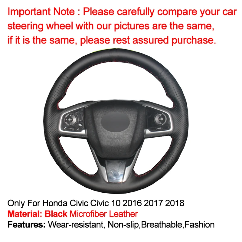 8 Honda Civic Civic 10 2016 steering wheel Cover