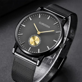 

2018 Men's luxury watch Fashion Sport Stainless Steel Case Leather Band Quartz Analog Wrist Watch horloges mannen met datum A70
