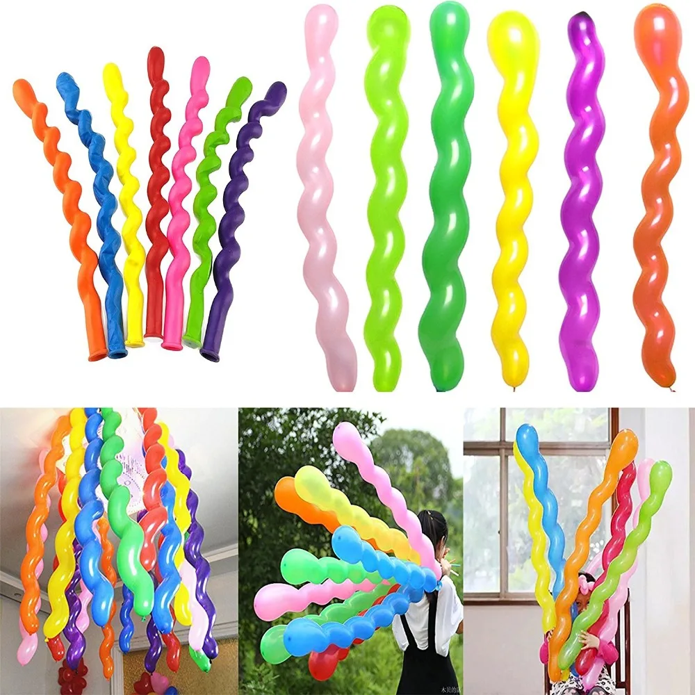 FANLUS 100pcs 42 Inch Premium Quality Latex Spiral Balloons Assorted Color Unique Twisted Latex Balloon for Birthdays and Events (1)