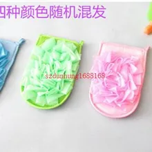 100 шт/партия с ванной Цветочные перчатки/перчатки для ванны/Пузырьковые банные цветы маленькая губчатое полотенце для купания