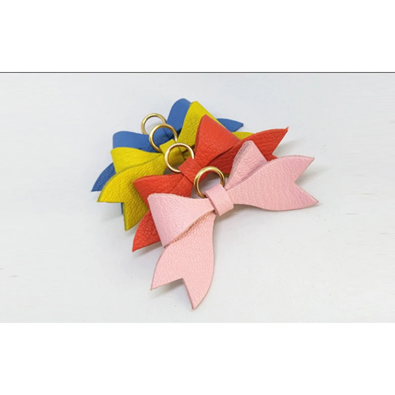 1Set DIY handmade leather bow hanging pendant pattern acrylic durable version laser cutting template