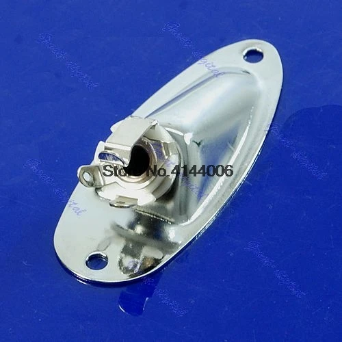 

Chrome Boat Output Loaded Jack Plate Socket for Strat Guitars Drop Ship