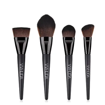 

VVHUDA Foundation Blush 4PC Kit Makeup Brushes Set Proffessional Super Dense Fiber Contour Blending Face Powder Kabuki Tool