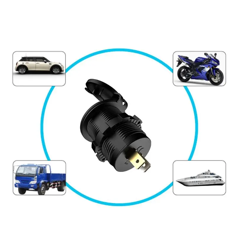 

Waterproof Dual USB LED Car Charger With Touch Switch Power Cable For Car Boat Marine Truck Motorcycle Vehicles Smart Phone