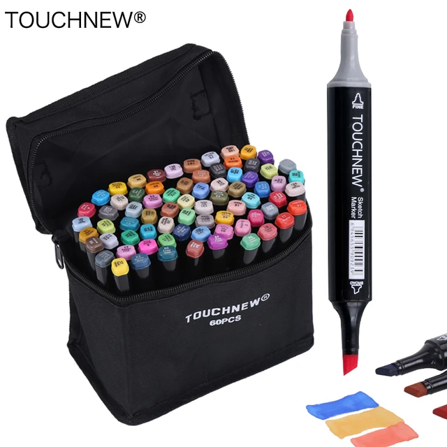 TOUCHNEW 80 Colors Professional Art Marker Set Alcohol Based Sketch Marker  Pen For Drawing Manga Design Artist Supplies - AliExpress
