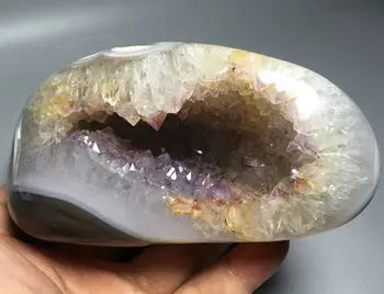 

794g Purple Agate Geode! NATURAL CARNELIAN CRYSTAL QUARTZ Geode Agate gifts