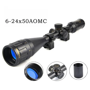 

6-24X50 Golden Marking Optics Riflescope Red And Green Retical Fiber Optic Sight Scope Rifle Hunting Scopes