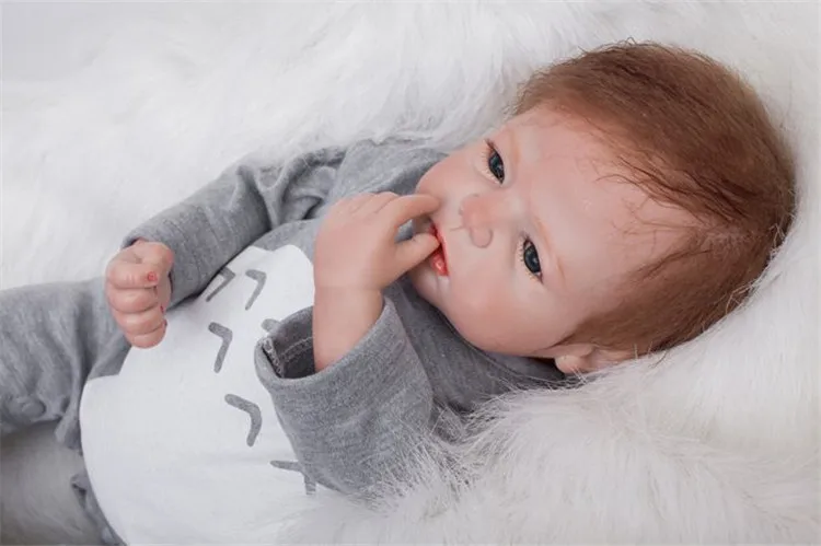 

55cm soft Silicone Body Reborn Baby Doll Toy For Girl Vinyl Newborn baby boy bebe doll reborn child gift play house toy do