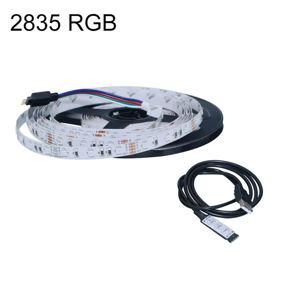 SMD 2835 RGB USB светодиодный светильник 5 в постоянного тока светодиодный светильник лента 1 м 2 м 3 м 4 м 5 м декоративная лампа для лестницы ПК ТВ фоновый светильник ings - Испускаемый цвет: Синий