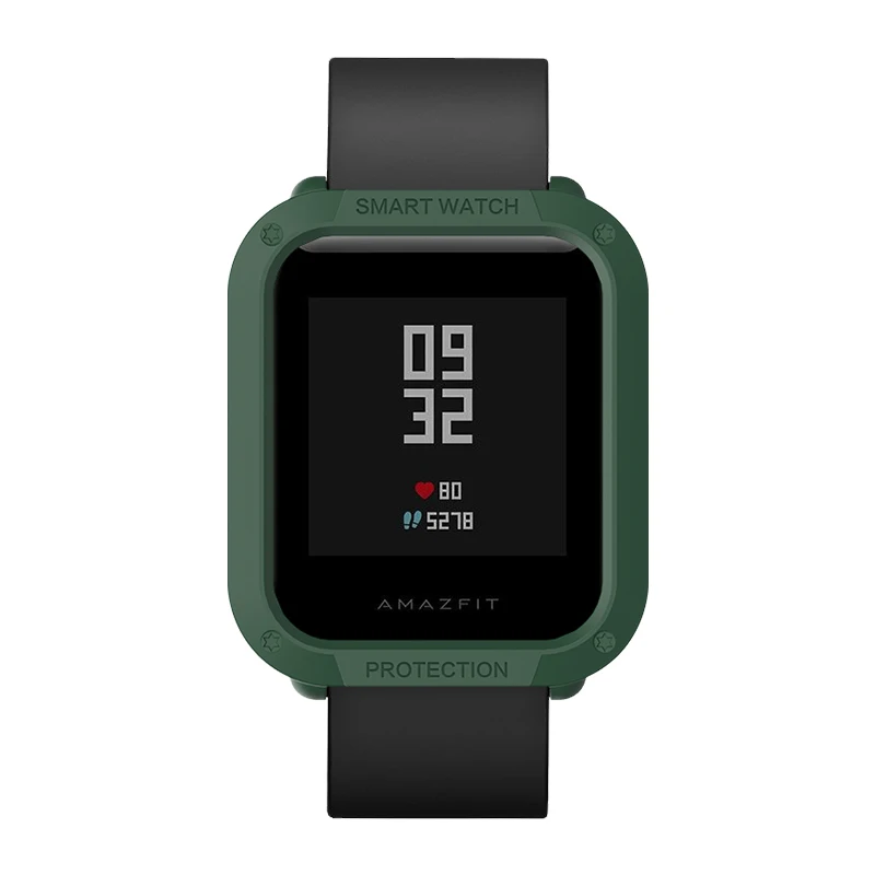 Чехол для часов SIKAI PU для Xiaomi Bip BIT PACE Lite Youth Watch Cover Военная защитная оболочка для часов Huami Amazfit Bit - Цвет ремешка: Arny green