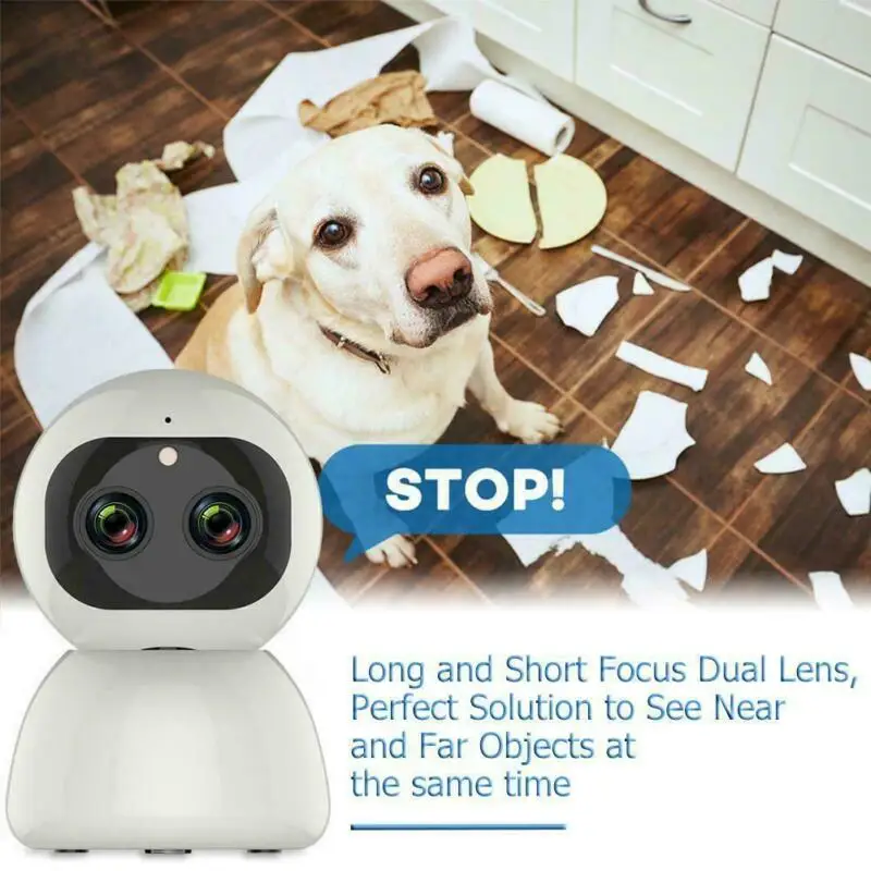  1080P HD IP di WiFi Della Macchina Fotografica Doppia Lente di Sicurezza Domestica Senza Fili Audio