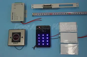 

Touch panel password+id card keytag standalone reader access control machine +long size strike lock+power supply+release button