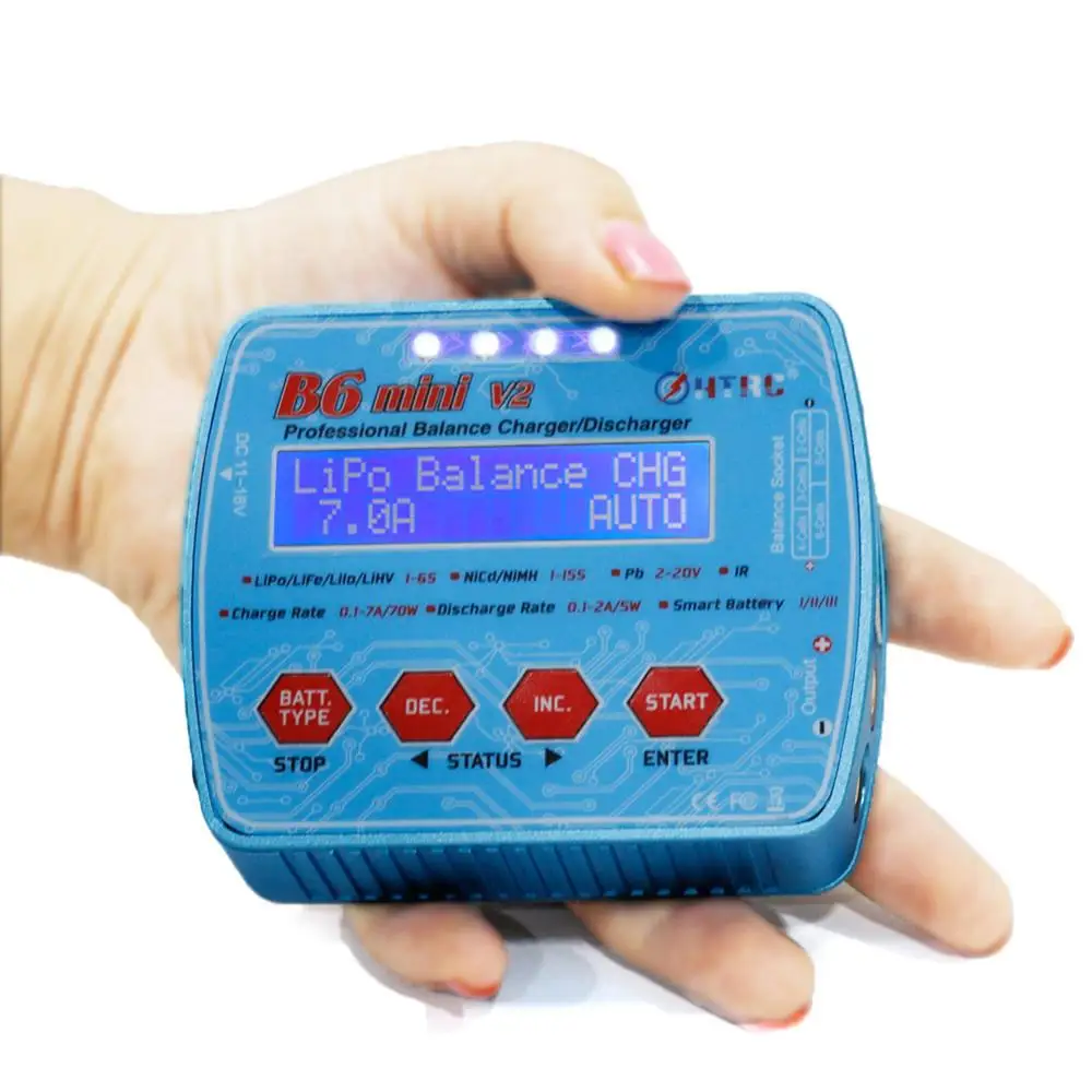 

HTRC B6 Mini V2 70W 7A Digital RC Balance Charger Discharger Efficiency Portable
