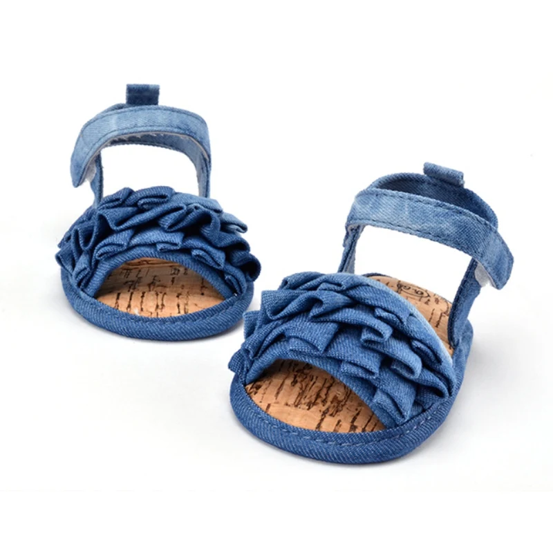 Новый Малыш обувь жан Стиль девочек джинсовые детские удобные мягкие Prewalkers L07