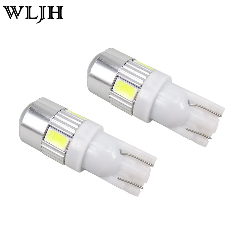 WLJH 2x Led T10 W5W Автомобильный 12V 6SMD 5730 SMD высокомощный парковочный свет для Toyota Corolla Camry