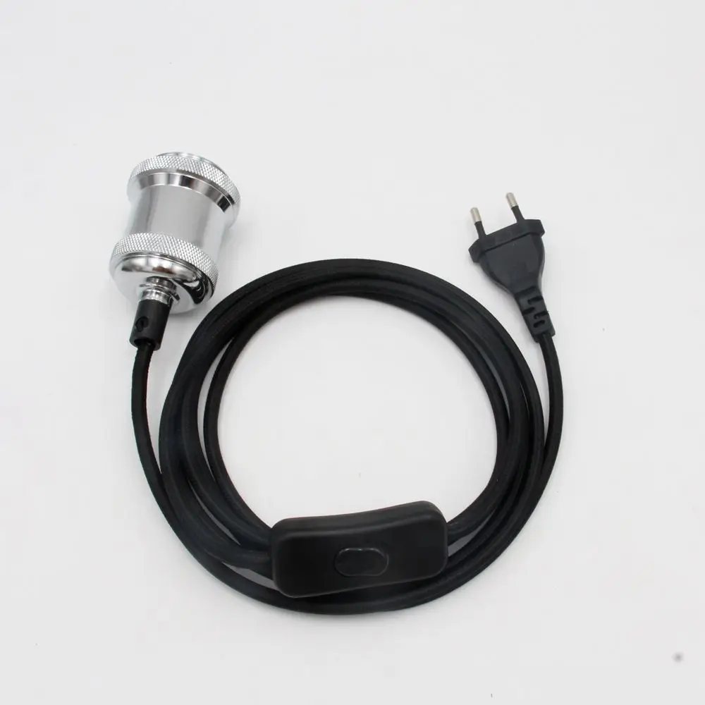 E27 light base with switch cord