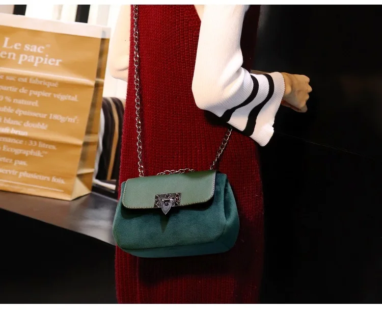 NIGEDU Women Crossbody Bags small Soft velvet flap messenger bags Mini little Shoulder bag female Chain Handbags bolsas feminina (5)