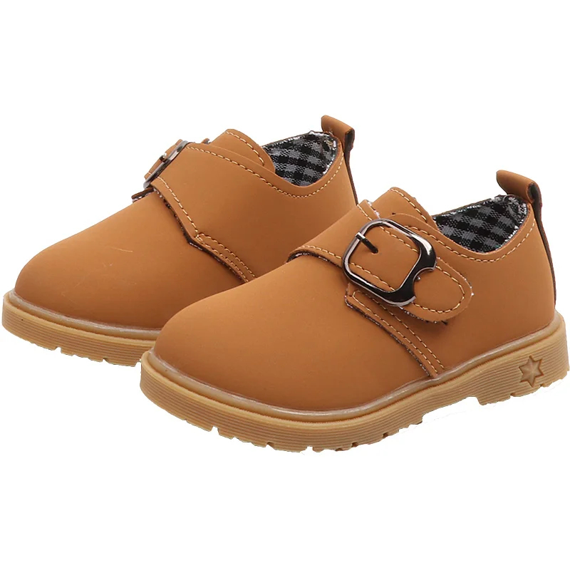 CuZooCuYoo leather children shoes Winter for Boy Toddler Training First