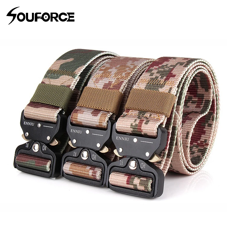 

Camo Style Deduction Outside Belt Length 125cm Width 3.8cm Tactical Nylon Belt for Outdoor Training Sport