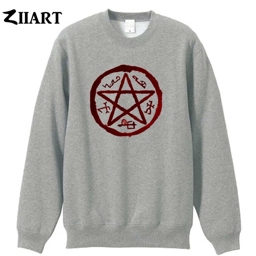 

Supernatural Demon Symbols Devil's Trap Symbol couple clothes boys man male cotton autumn winter fleece Sweatshirt