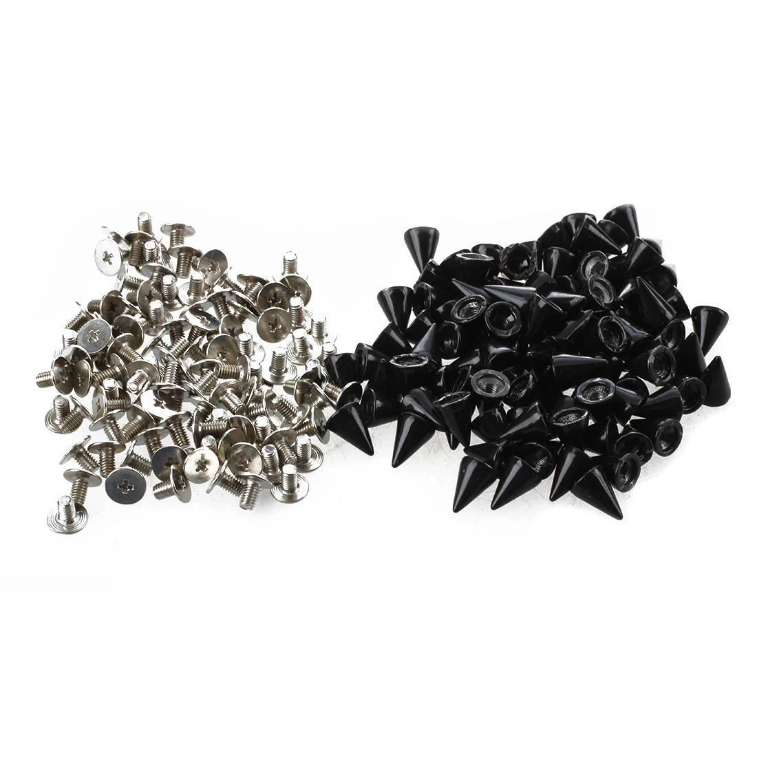 100 x Rivet Bullet Stud Spike black Deco DIY bag belt strap