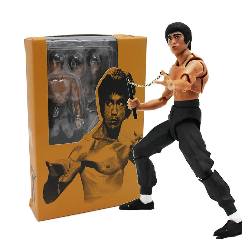 

Cool Bruce Lee Kung Fu PVC Action Figure Collectible Model Toy 13.5cm