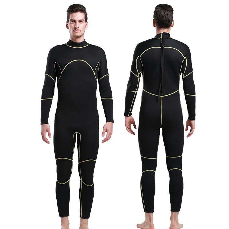 Neoprene 3mm Long Sleeve Men Black Wetsuit Scuba Diving Wet Suit