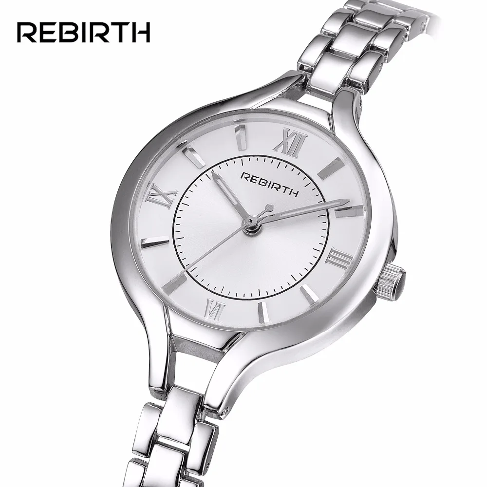 

REBIRTH Fashion Brand Women's watches Luxury Stainless Steel Bracelets for Women Ladies Waterproof Quartz Dress Watch Montre