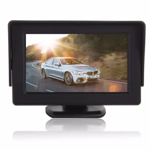 Стайлинга автомобилей Беспроводной 4.3 дюймов TFT ЖК-дисплей Экран автомобиля Мониторы Дисплей для HD заднего хода резервного копирования