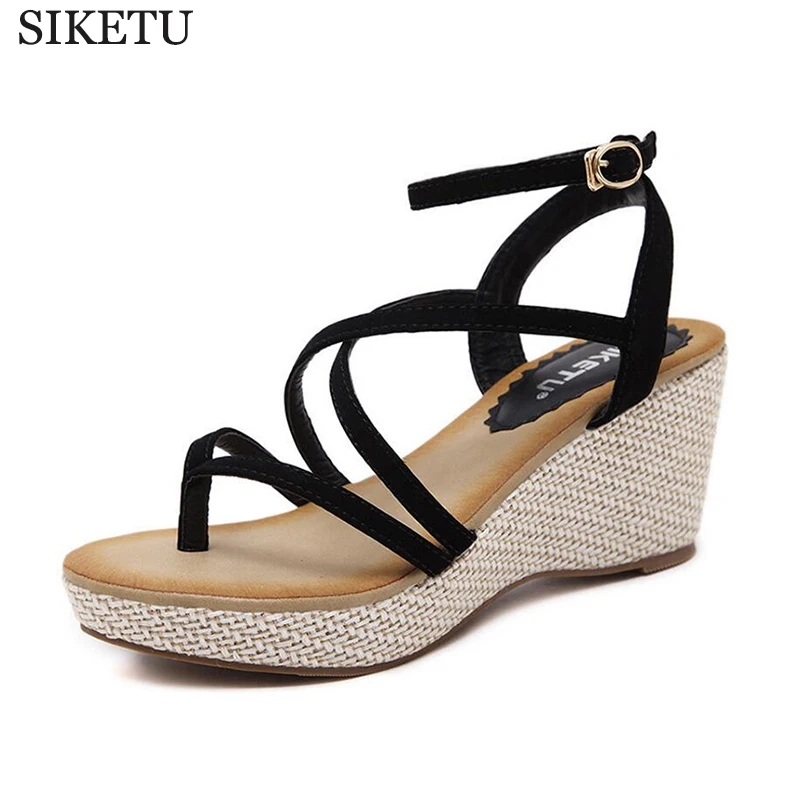 

Fashion Sandals Summer Wedges Women's Sandals Platform Flip Flops open toe high-heeled Women shoes gladiator sandals women k204