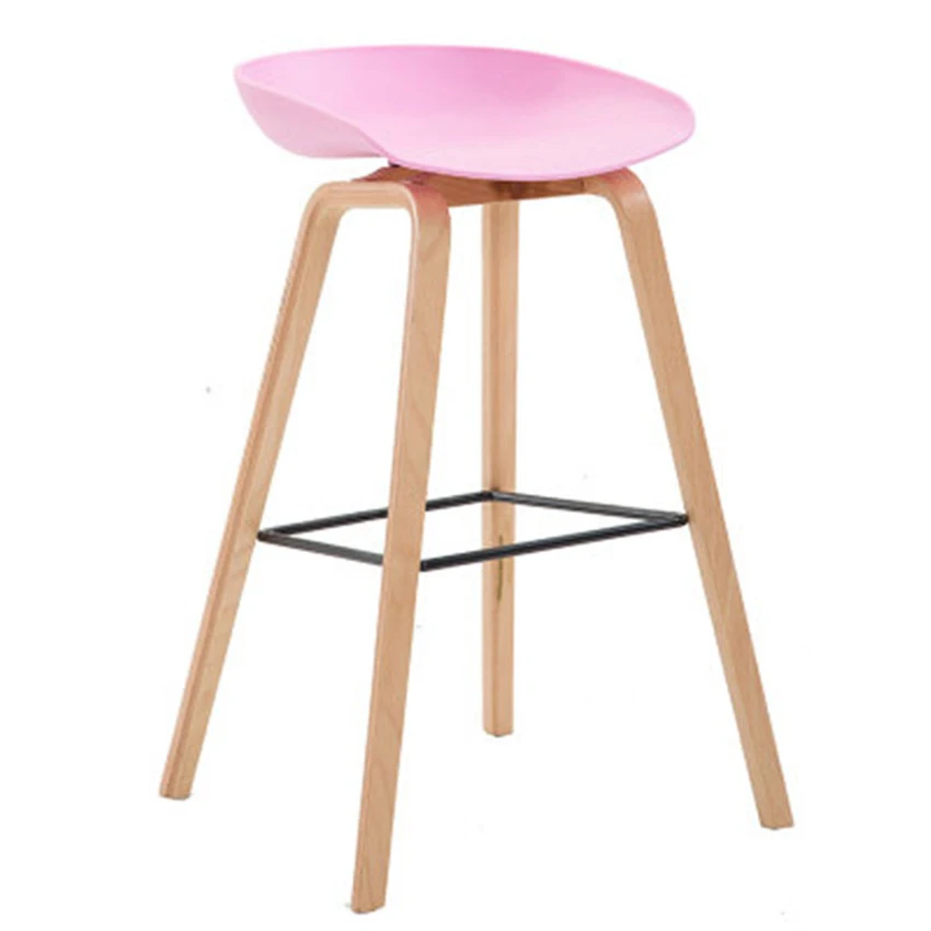2 предмета в комплекте минималистский современный цельно деревянный барный стул с ABS счетчик барный стул Северной ветра модные креативные популярные фурнитура стул 65/75 см