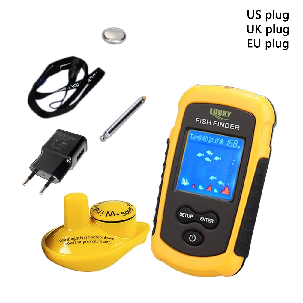 

LUCKY FFW1108-1 Wireless Sonar Fish Finder 40m Depth Range Ocean Lake Sea Fishing Water Resistant Fish Detector