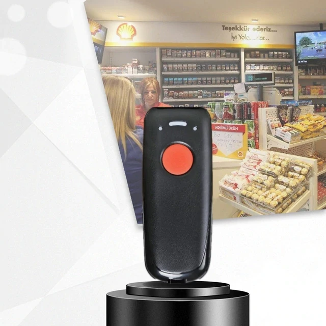 

Newly Pocket Wireless Bluetooth Barcode Scanner Laser Portable Reader Red Light CCD Bar Code Scanner for IOS Android Windows