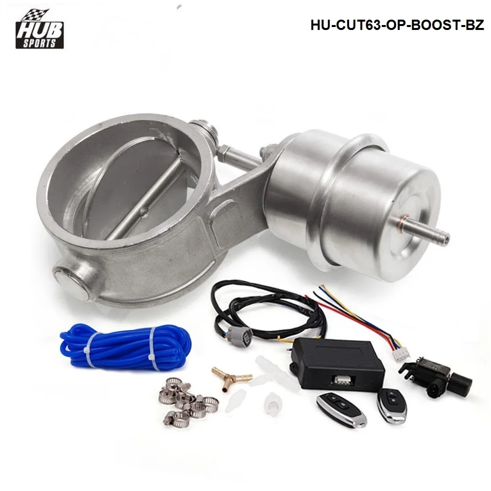 Exhaust Control Valve Set Cutout 2.5"63mm Pipe Open With Boost Actuator