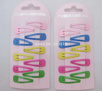 

HJ0086 Novelty Hairclips Mixed colors Small Pins for hair 60pcs 32mm length Child girl hair accessories
