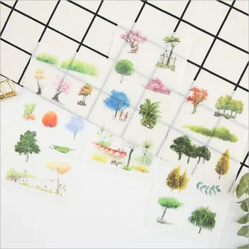 

6pcs/lotLandscape illustration Pape sticker child diy sticker Photo album decoration sticker scrapbooking sticker stationery