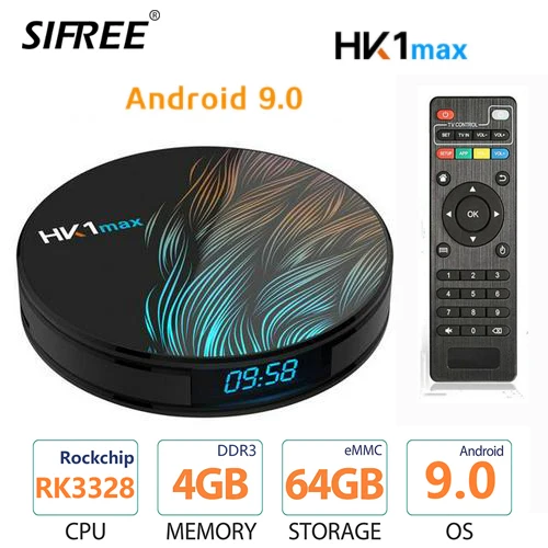 Android 9,0 HK1 MAX Smart tv BOX RK3328 4g ram 32g/64g rom четырехъядерный цифровой дисплей 2,4g/5g Wifi 4K HD Android 9,0 медиаплеер