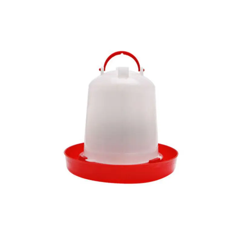 Прочный пластиковая автопоилка для куриц скобы курица поилка еда Фидер поилка для кур - Цвет: Красный