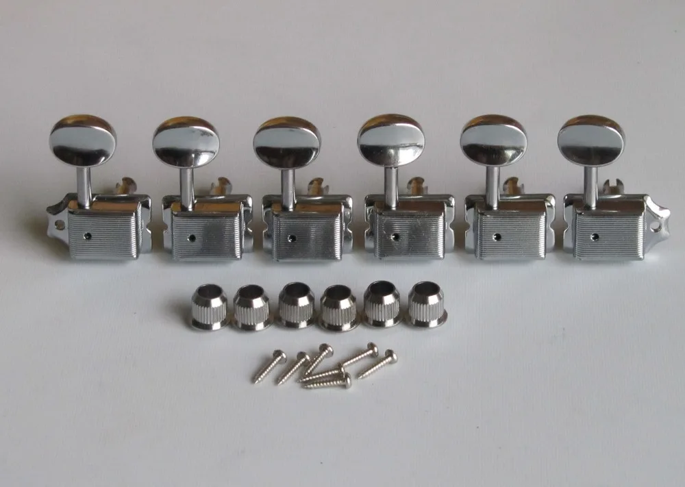 Chrome Vintage Guitar Tuning Keys Tuners Machine Heads fits Strat/Tele