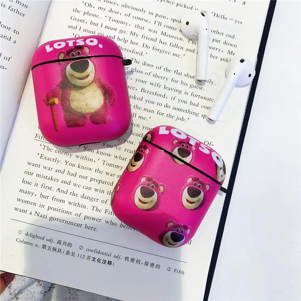 

maosenguoji lovely cartoon LOTSO cute Bear Soft Silicone Case For Apple NEW Airpods 1/2 Shockproof Cover Wireless Earphone case