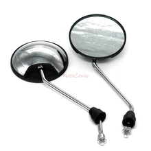 Motorcycle Rearview Mirrors 360 Degree Convex Moped Scooter Motorbike Side Mirror