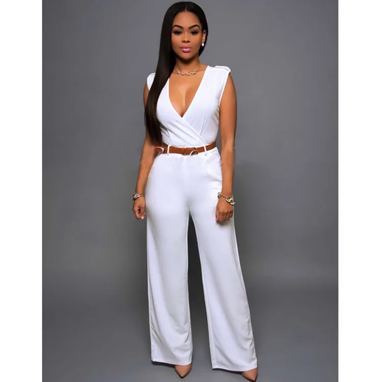 all white elegant jumpsuits