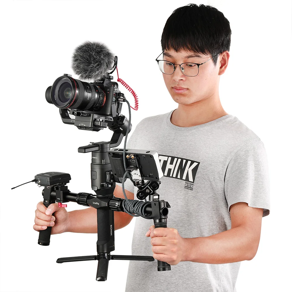 SmallRig двойная рукоятка для DJI Ronin S/SC Gimbal Ручка с 1/4 &quot 20 и один 3/8&quot 16 резьбовых
