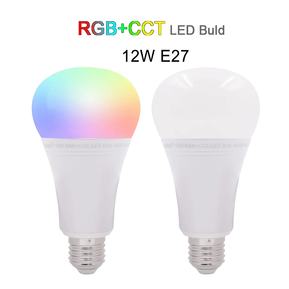 

Mi Light RGB CCT LED Bulb Light 2.4G 4W 6W 9W 12W RGB + CCT LED Lamp Bulbs E14 E27 Smart Wireless Wifi Bulb Lighting