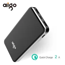 Aigo Мощность Bank 20000 мАч внешний Батарея Quick Charge Мощность Bank Для Xiaomi Мощность банк Портативный повербанк для iPhone SE 8 Huawei