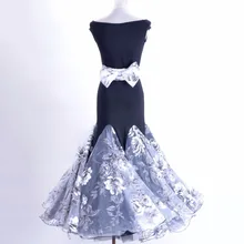 Новые сексуальные женские платья для бальных танцев с цветочным принтом, Женская юбка без рукавов, Современная/Джаз/Вальс, Женская мода 5051