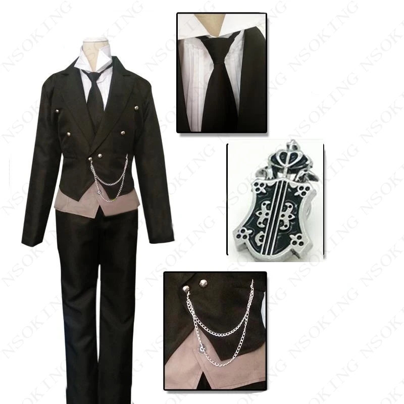 Anime Black Butler Kuroshitsuji Sebastian Michaelis swallow-tailed coat Cosplay Costume Custom made |