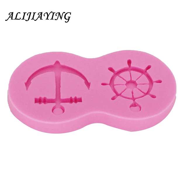 Csónak Hajó Horgonyos Szilikon Penész Fondant Torta Díszítő Szerszámok Csokoládé Gumpaste D0209 - Image 2