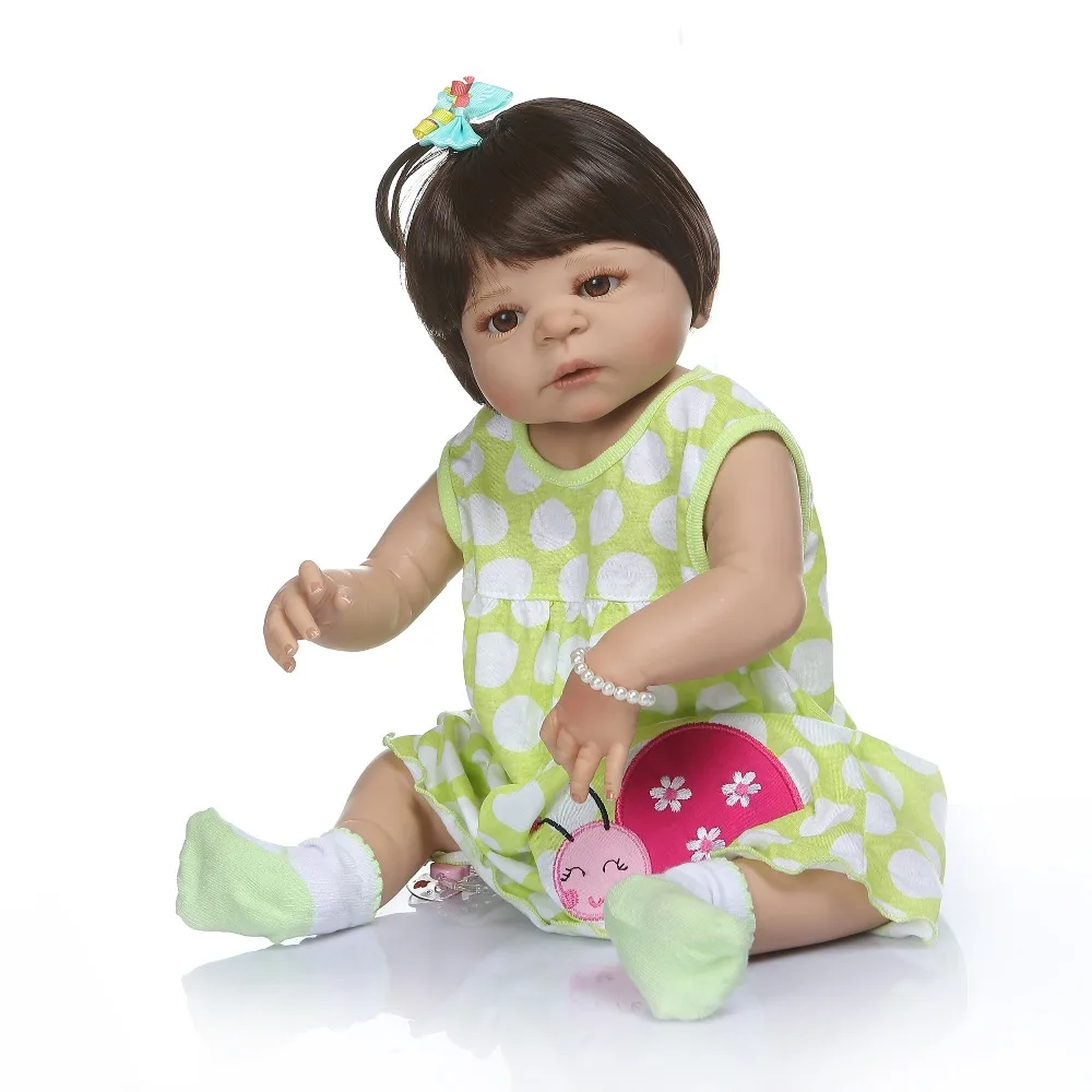 NPK 56 см силиконовая кукла-реборн для всего тела, девочка-Виктория В загарной коже, милая кукла-Реборн, игрушка для ванны, куклы, Рождество, Gfit